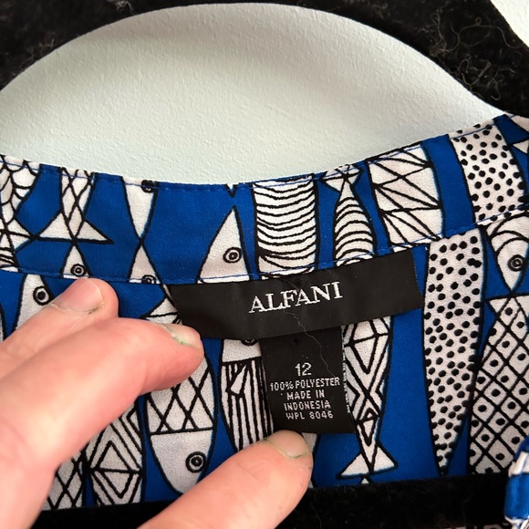 Alfani Fish Sleeveless Blouse - Picture 4 of 4